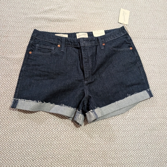 Universal Thread Dark Blue Jean Shorts Vintage Midi Shorts - Picture 1 of 6